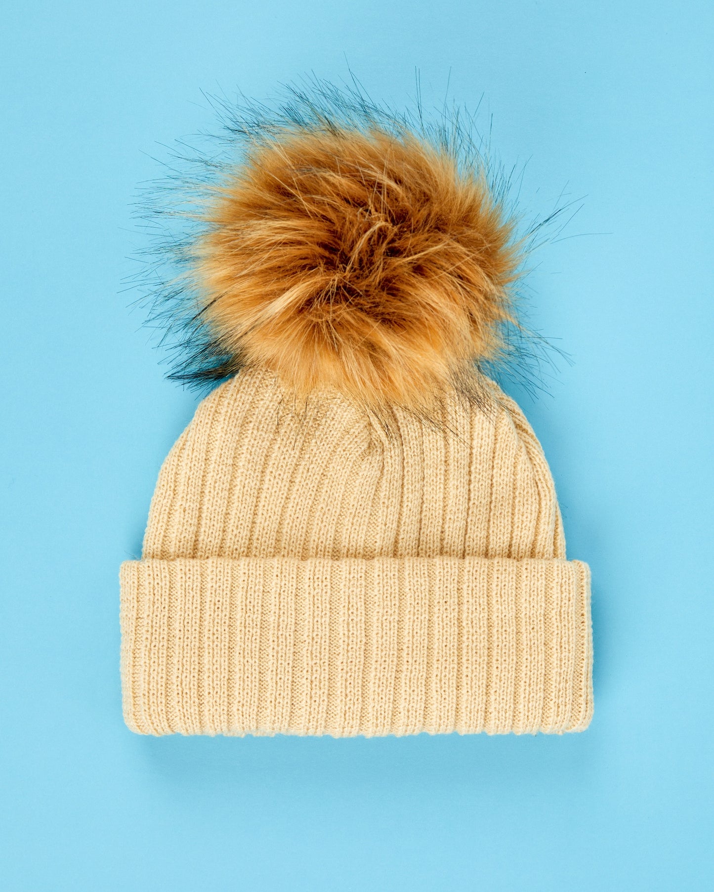 SURPRISE TRIO : 3 Knit Beanies, 3 Removable Poms