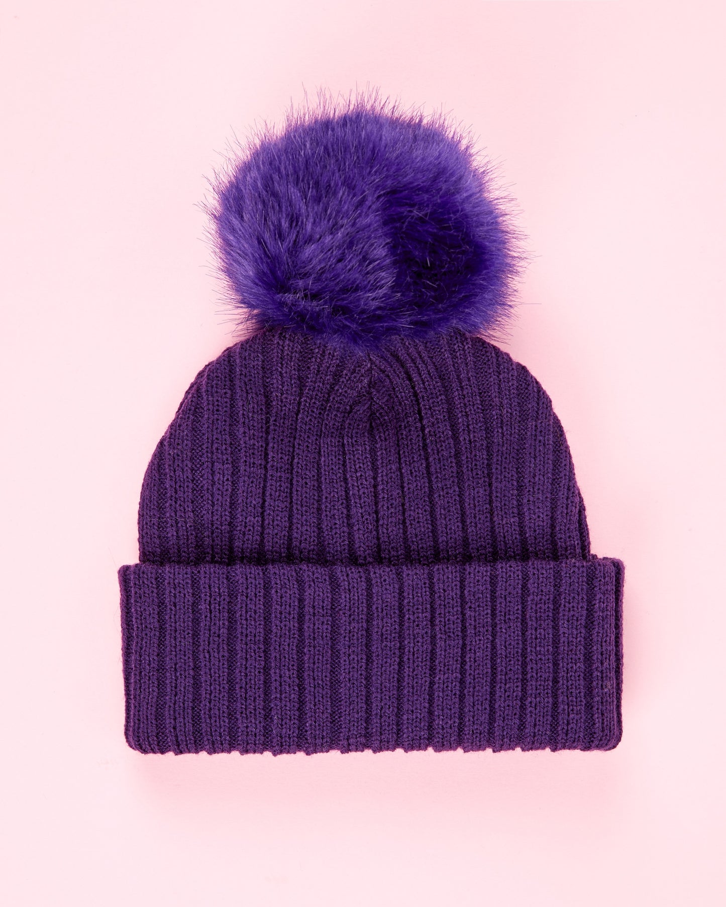 SURPRISE TRIO : 3 Knit Beanies, 3 Removable Poms