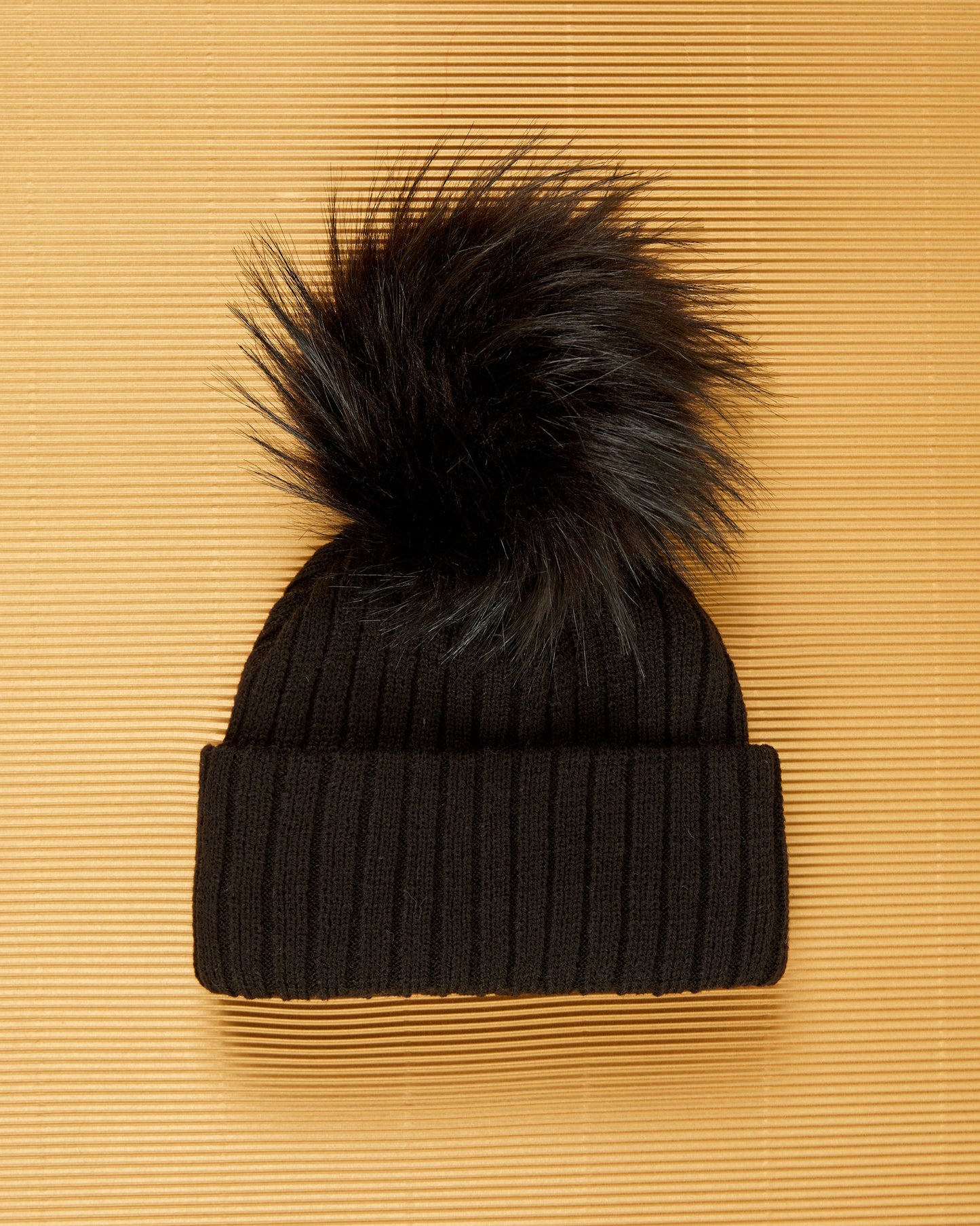 Adult Knit Beanie - Removable Pom