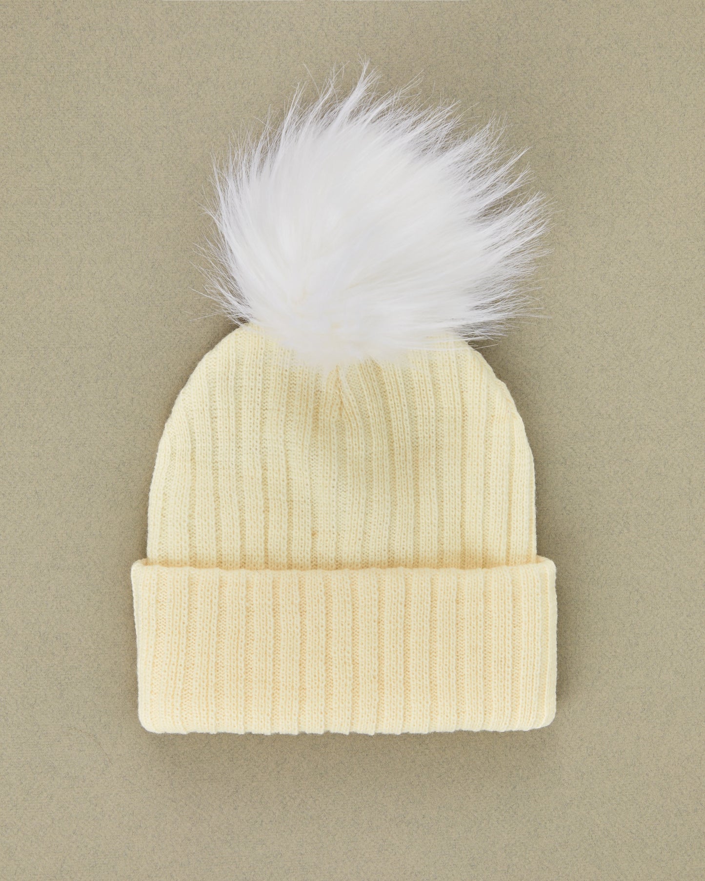Adult Knit Beanie - Removable Pom